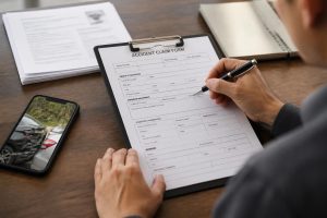 filling a claims form